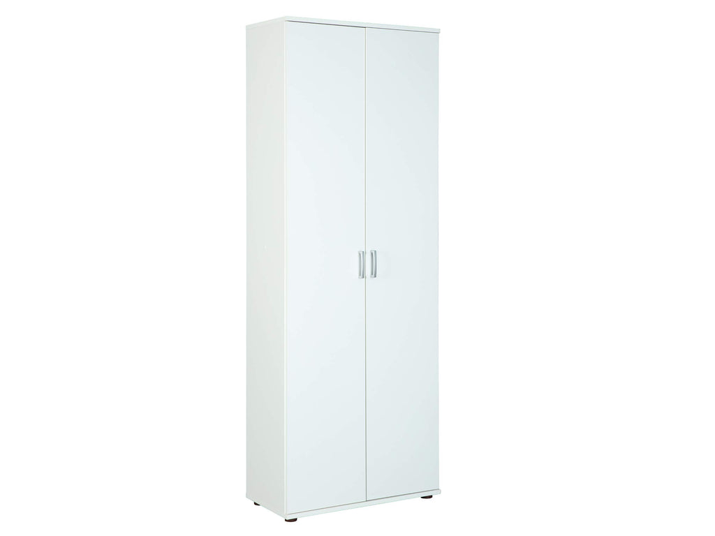 Armoire de rangement 2 portes Arconati 13500100 70 x 34 x 189 cm 5 étagères réglables mélaminé blanc