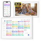 Calendrier numérique mural 15,6 pouces tactile WiFi organisateur familial synchronisation Google iCloud Outlook tableau de récompense enfant