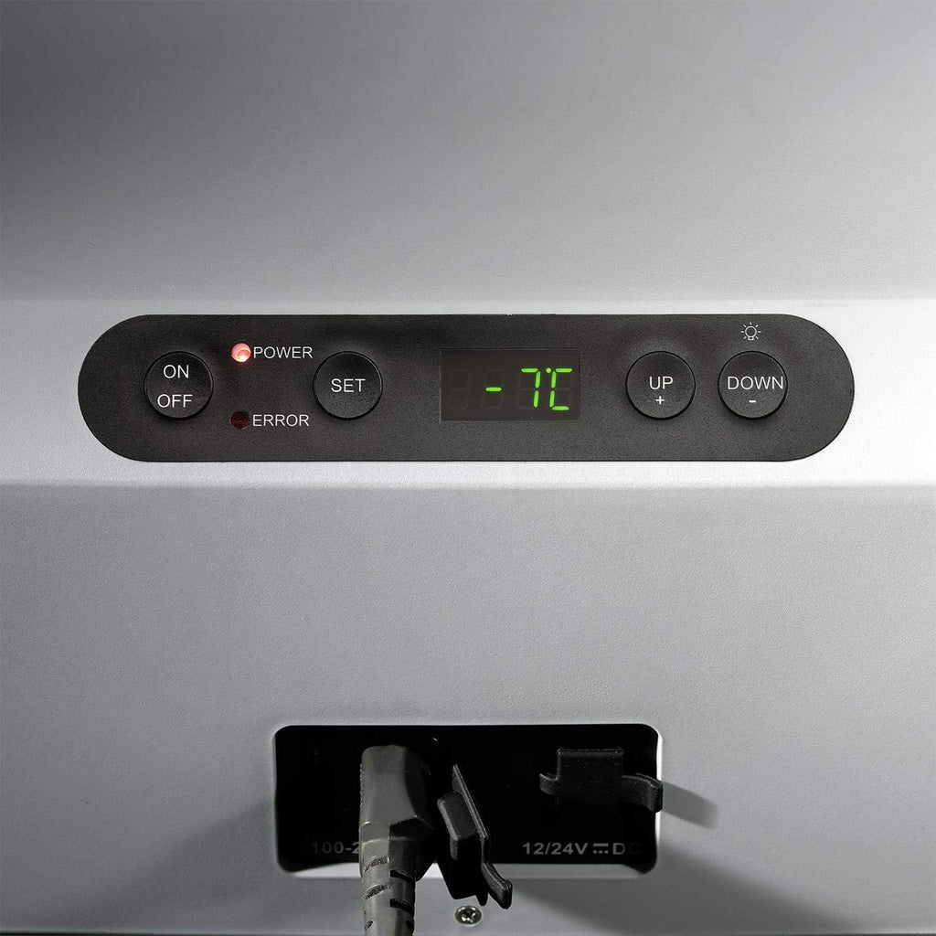 Glacière électrique à compresseur FR40 ACDC 38 L 12/24 V DC et 230 V AC réglage numérique de la température affichage LED portable