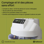 Compteuse trieuse de pièces 948358 comptage quantité et valeur tri par dénomination création de rouleaux de pièces 5 kg