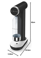 Machine à eau gazeuse SKC01BLM avec bouteille 800 ml bouton de gazéification égouttoir magnétique noir mat