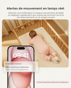 Babyphone caméra BM04-1 écran 5 pouces 1080p Wi-Fi FHSS vision nocturne audio bidirectionnel détection des pleurs et mouvements