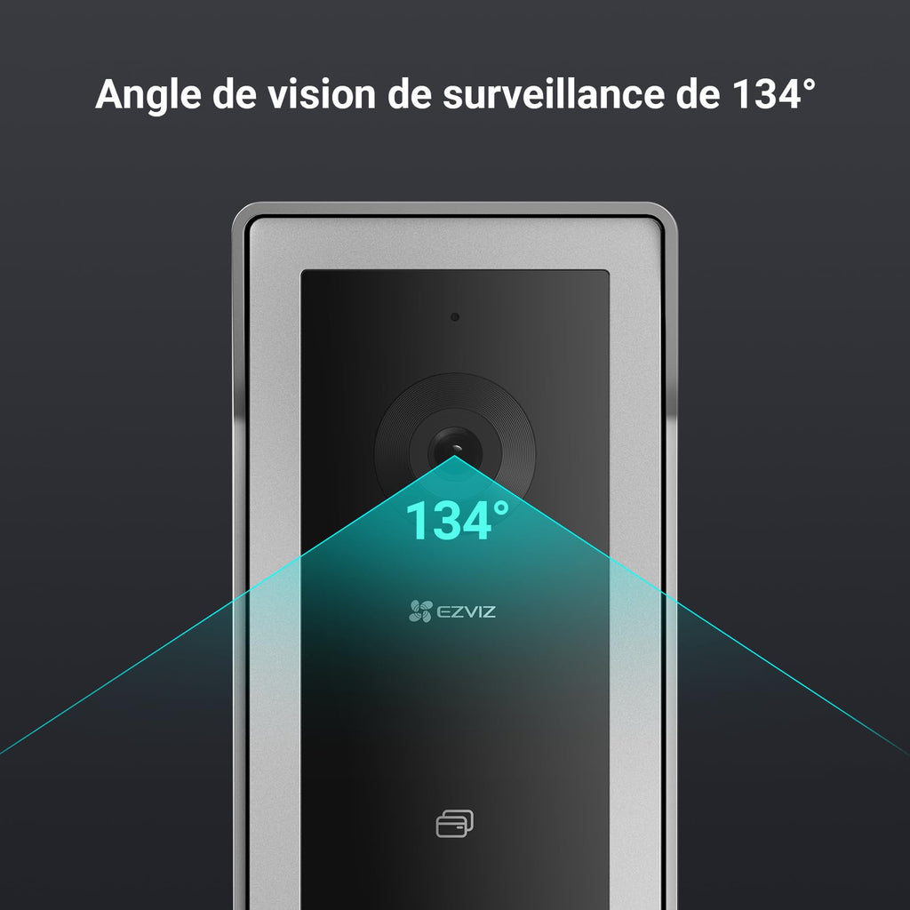 Visiophone connecté CP5 Wi-Fi écran tactile 7 pouces 1080p vision nocturne audio bidirectionnel déverrouillage RFID