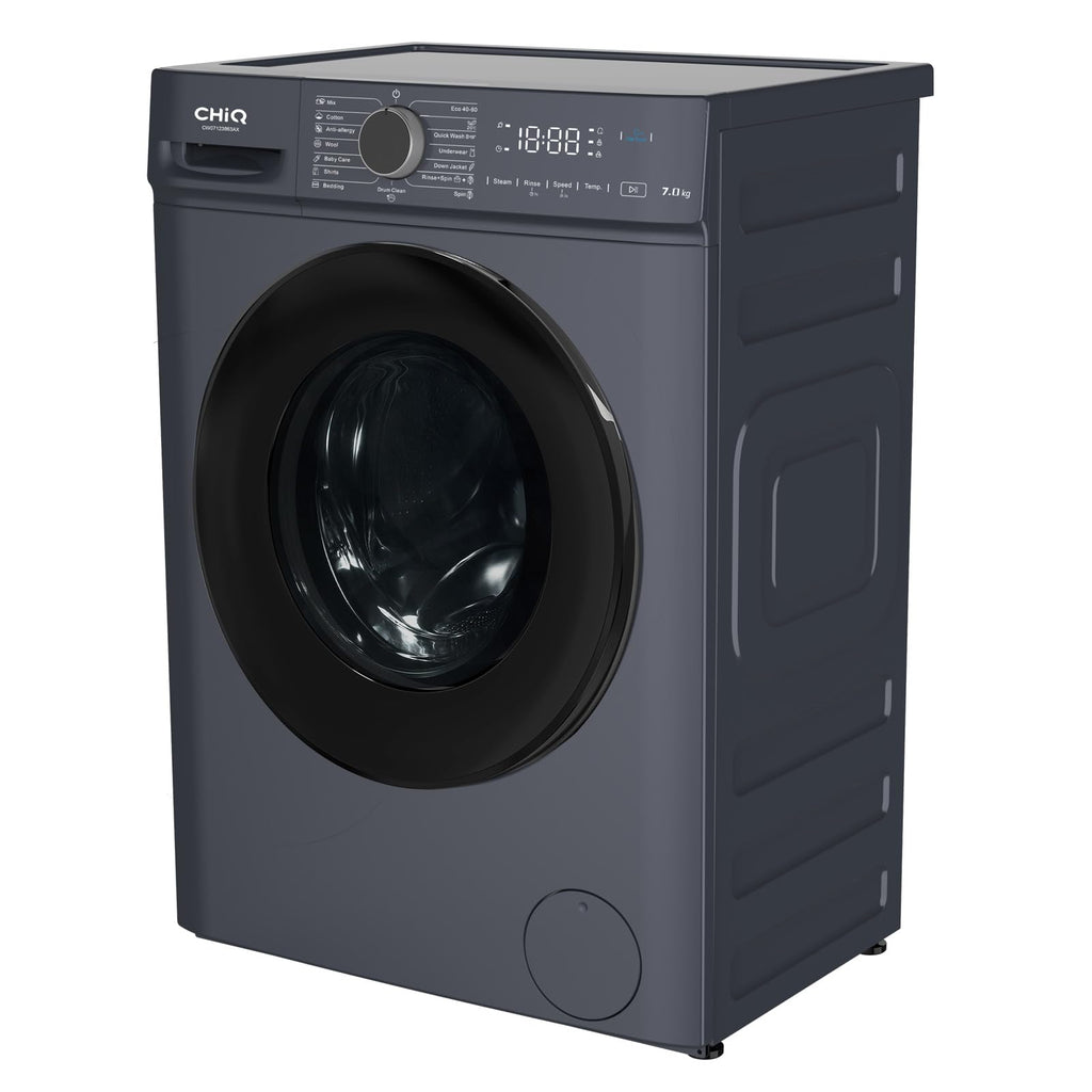 Lave-linge frontal CW07123863AX 7 kg classe énergétique A 1200 tr/min vapeur 15 programmes 46,5 cm gris
