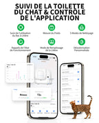 Litière autonettoyante pour chat Pura Max 2 76 L application nettoyage automatique anti-pincement désodorisation