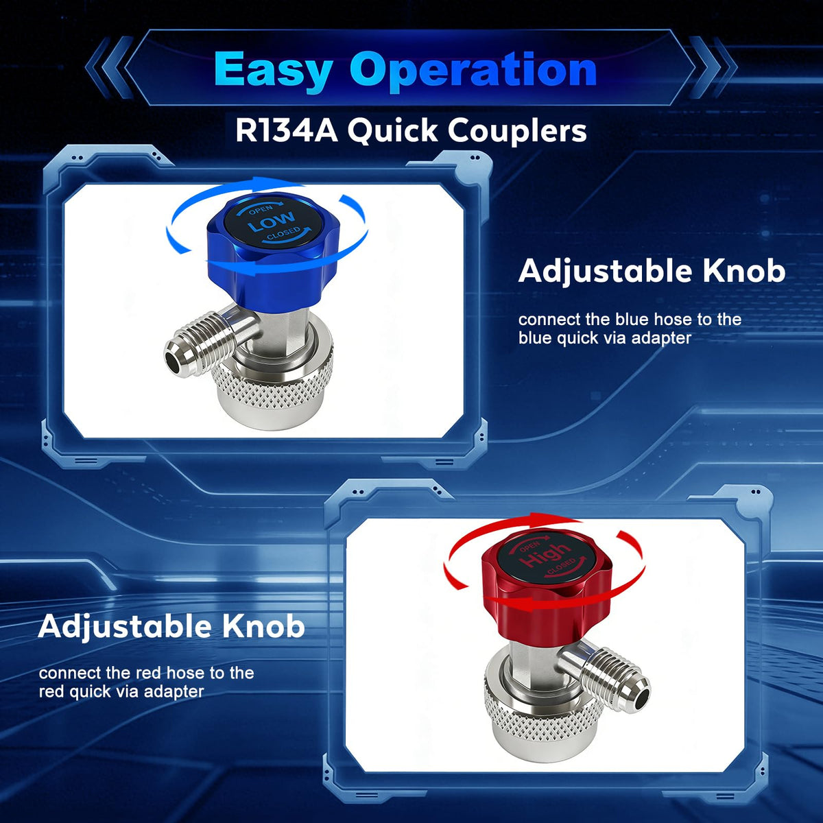 Kit Pompe à Vide Climatisation 3 CFM 180 W 0,8 Pa Manomètre R134A R410A R407C 3 Tuyaux 150 cm Raccords Adaptateurs