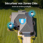 Caméra de Surveillance Extérieure Solaire WiFi T2 Ultra C9X11 4K 8MP 360° Suivi Automatique Vision Nocturne 32 Go Kit 2 Caméras