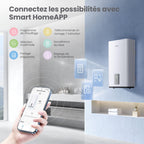Chauffe-eau électrique mural CWH15ED1380EUW 74 L double réservoir 1500 W Wi-Fi commande vocale protection anti-surchauffe