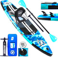 Planche de stand up paddle gonflable 330 x 76 x 15 cm avec siège kayak 150 kg PVC 3 ailerons pagaie double réglable support caméra