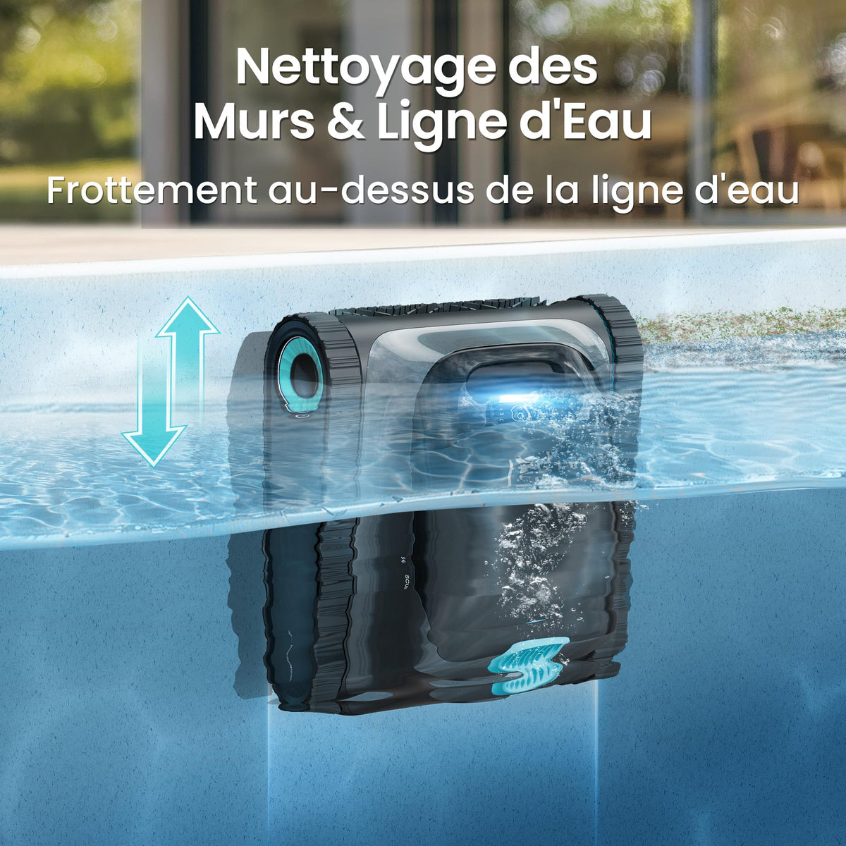 Robot piscine Scuba S1 2025 240 à 270 min double filtration nettoyage fond parois ligne d’eau application