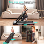 Tapis de course pliable CS-WP9 1400 W 12 km/h capacité 120 kg affichage LED Bluetooth support tablette