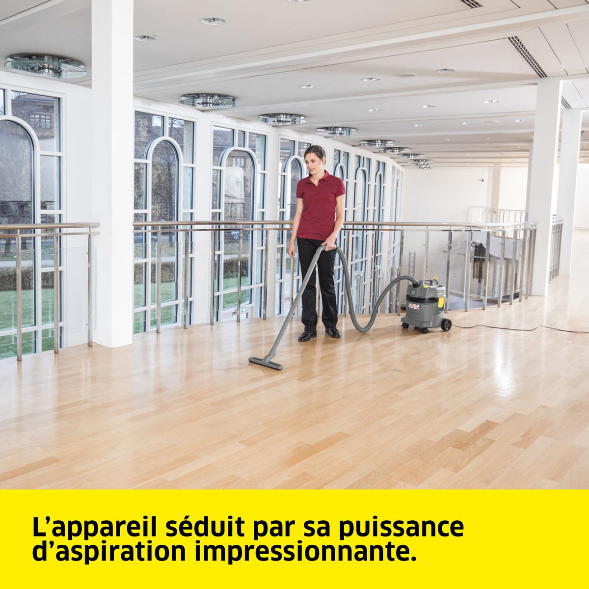 Aspirateur Eau et Poussières NT 22/1 Ap L 1300 W 22 L Tuyau 1,9 m Filtre PES Suceur Sols Humides Secs Buse de Fentes