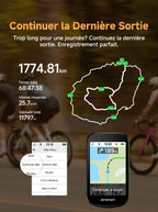 Compteur vélo GPS BSC500 sans fil écran tactile 3,3 pouces navigation cartographique vocale IPX7 autonomie 25 h Bluetooth ANT
