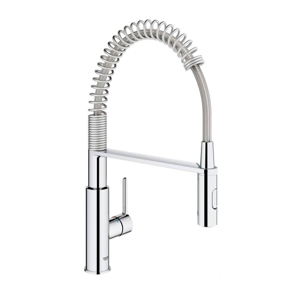 Mitigeur de cuisine Get 30361000 2 jets douchette extractible bec orientable à 360° montage monotrou finition chromée