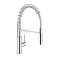 Mitigeur de cuisine Get 30361000 2 jets douchette extractible bec orientable à 360° montage monotrou finition chromée