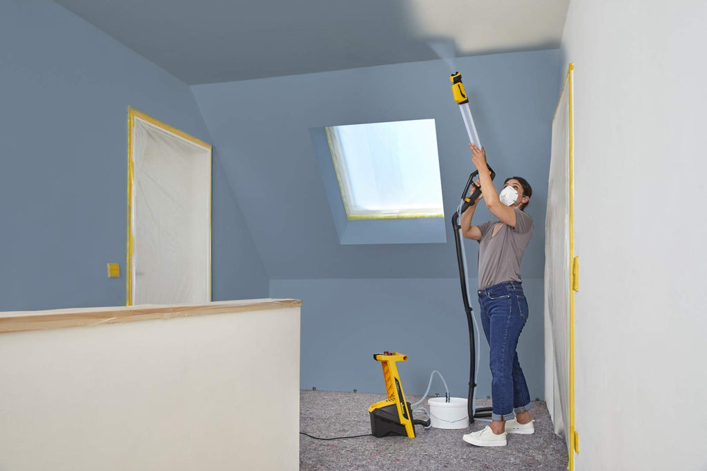 Pistolet à peinture W 950 FLEXiO 630 W réservoir 800 ml tuyau 3,5 m avec lance de pulvérisation 70 cm