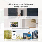 Visiophone connecté CP5 Wi-Fi écran tactile 7 pouces 1080p vision nocturne audio bidirectionnel déverrouillage RFID