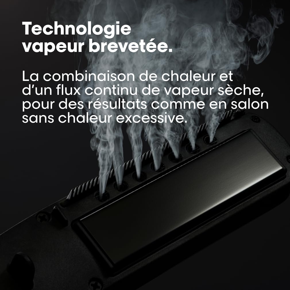 Lisseur vapeur 2-en-1 SteamPod 3 pour cheveux lissage et wavy réservoir d’eau intégré cordon 360° coiffage rapide