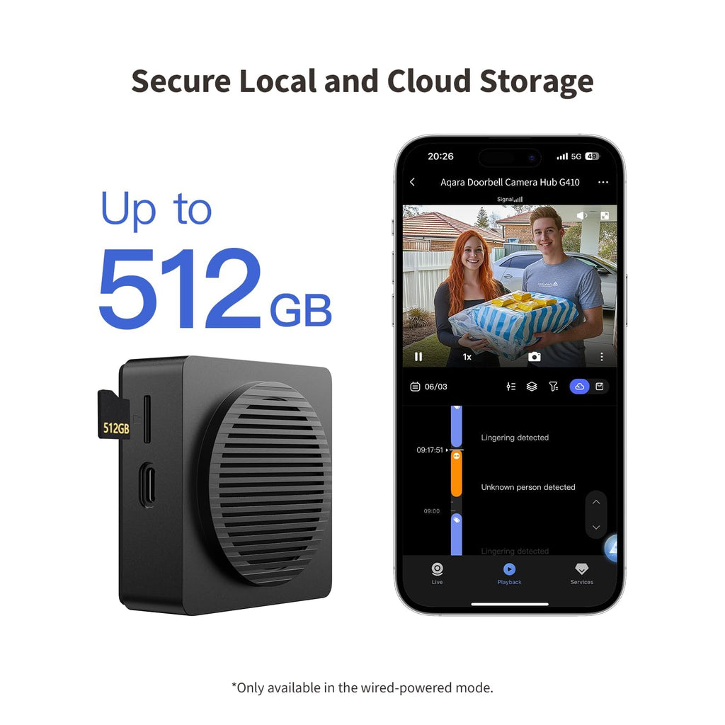 Sonnette vidéo 2K CH-C09E avec carillon Hub Matter Wi-Fi 2,4 et 5 GHz Zigbee Thread vision nocturne audio bidirectionnel