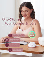 Tire-Lait Électrique Mains Libres M6 Lot de 2 Rouge Double Pompe Portable avec Système de Pompage Sans Fil et Design Compact