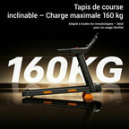 Tapis de course pliable inclinable 12 km/h 15 % 136 kg écran LED 12 programmes amortissement