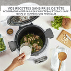 Multicuiseur électrique Cookeo+ 6 L 1600 W cuisson sous pression 6 modes 80 recettes cuve antiadhésive panier vapeur