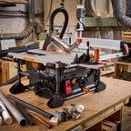 Scie de Table R255TBL+ 1800 W Lame TCT 256 mm Coupe Bois Métal Plastique Biseau 45° Profondeur 85 mm Frein Électrique