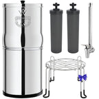 Système de filtration d'eau par gravité Earth WEEP850 8,5 L en acier inoxydable AISI 304 avec 2 filtres O'Pure 2