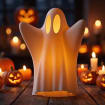 Lanterne fantôme décorative imprimée en 3D Halloween, bougie LED, blanc mat, 11-25 cm