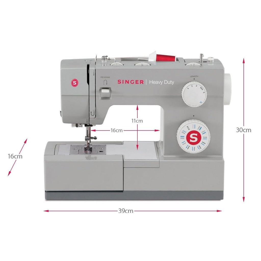 Machine à coudre automatique 4423 SMC442300 électrique gris avec réglages de couture et alimentation par câble électrique