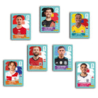 Stickers Coupe du Monde de la FIFA 2026 boîte de 100 pochettes 700 stickers équipes joueurs et logos de football