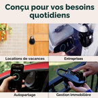 Boîte à clés connectée Keybox 3 avec codes PIN et Bluetooth IP67 acier allié fixation murale ou porte 11,4 x 11,6 x 3,8 cm