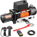 Treuil Électrique 12 V CC SC13000 6123 kg 13500 lb Corde Synthétique 9,5 mm x 24 m Télécommande Filaire et Sans Fil