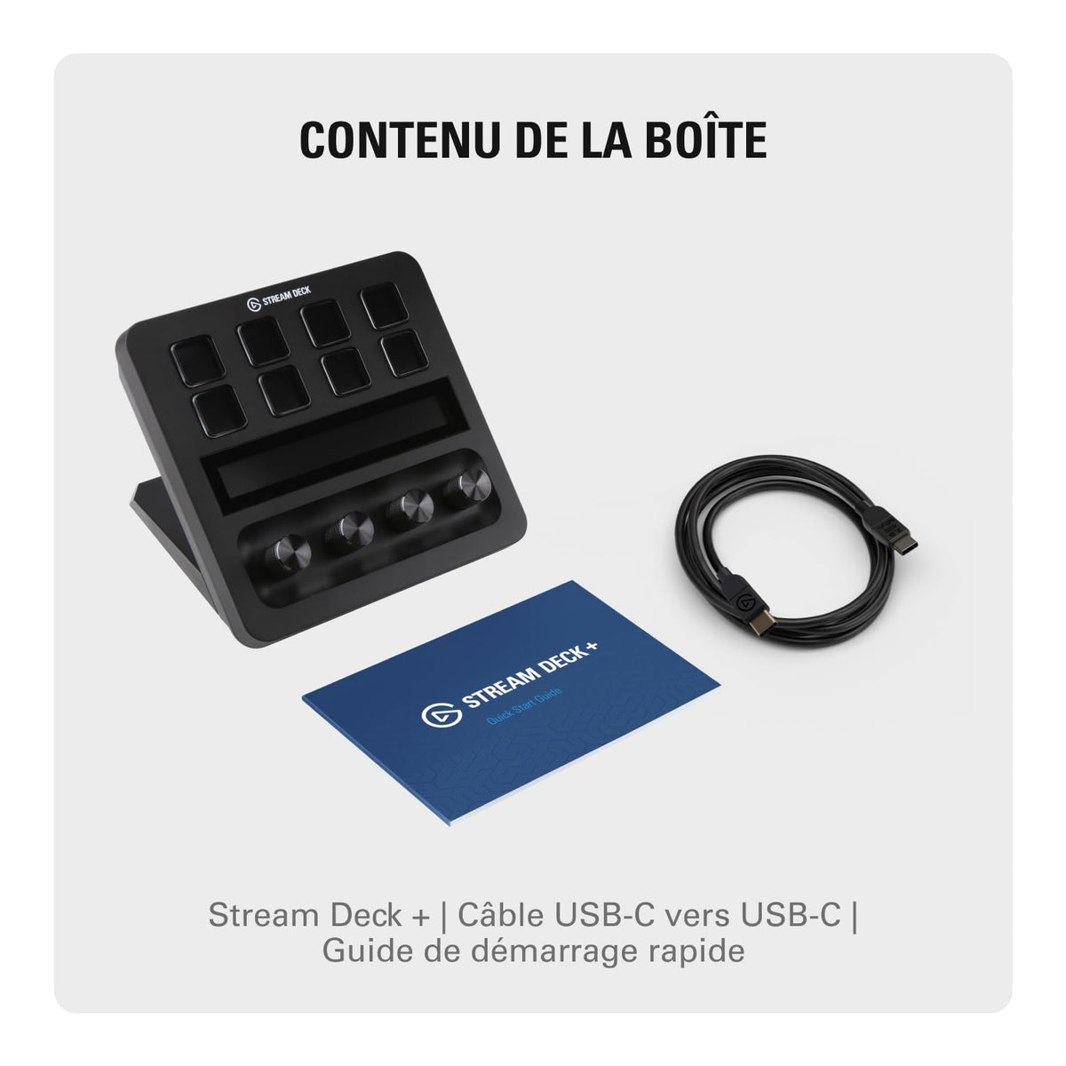 Stream Deck+ Console de Mixage Audio avec Touches LCD Boutons Rotatifs Ruban Tactile USB-C