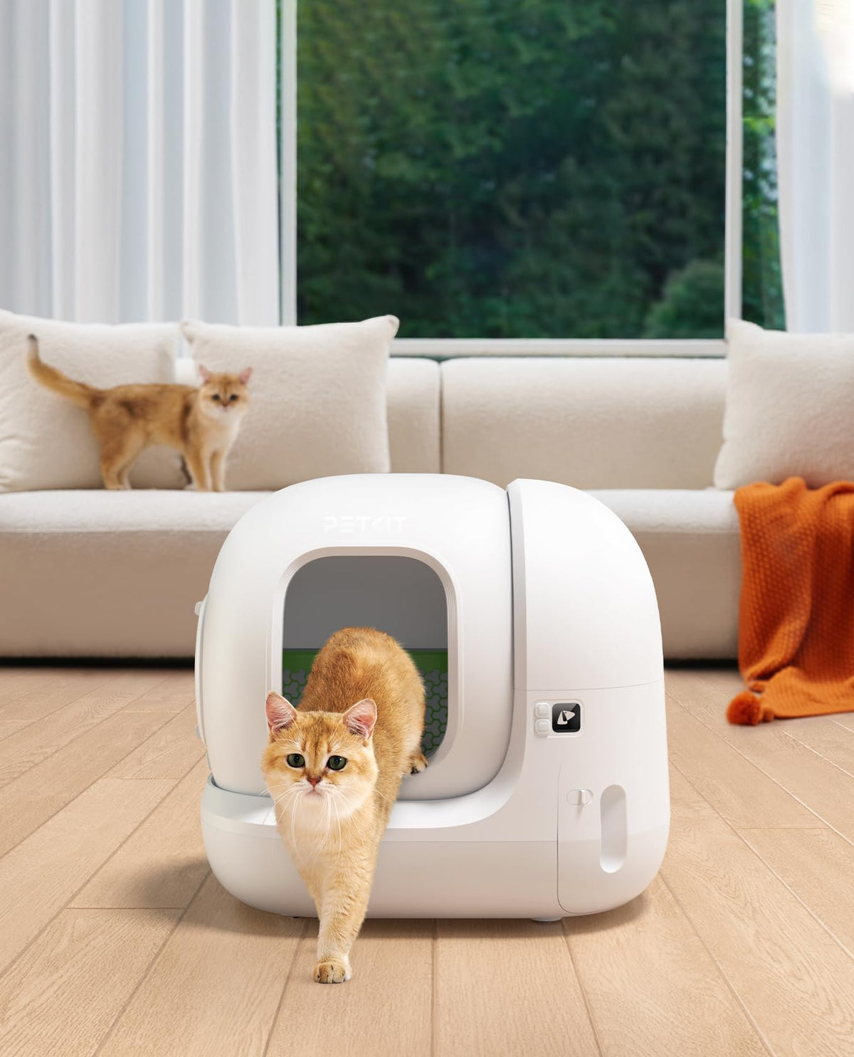Litière autonettoyante pour chat Pura Max 2 76 L application nettoyage automatique anti-pincement désodorisation