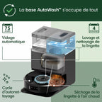 Aspirateur Robot Laveur Combo Plus 505 N185 avec Base AutoWash LiDAR ClearView Pro IA PrecisionVision Vidage Automatique 75 Jours