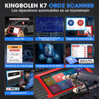Valise Diagnostic Auto OBD2 K7 7 Pouces Android 10 31 Services Codage ECU Contrôle Bidirectionnel Bluetooth 32 Go