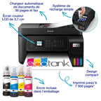Imprimante multifonction A4 Wi-Fi EcoTank ET-4800 1600 W avec réservoirs d’encre écran LCD chargeur automatique et fax