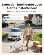 Caméra de surveillance extérieure Argus PT Ultra 4K 8 MP Wi-Fi 6 360° avec suivi automatique et panneau solaire