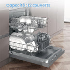 Lave-Vaisselle Pose Libre CDWPF1201PS 12 Couverts 60 cm 47 dB 6 Programmes Séchage Intensif Lavage Hygiénique 72 °C