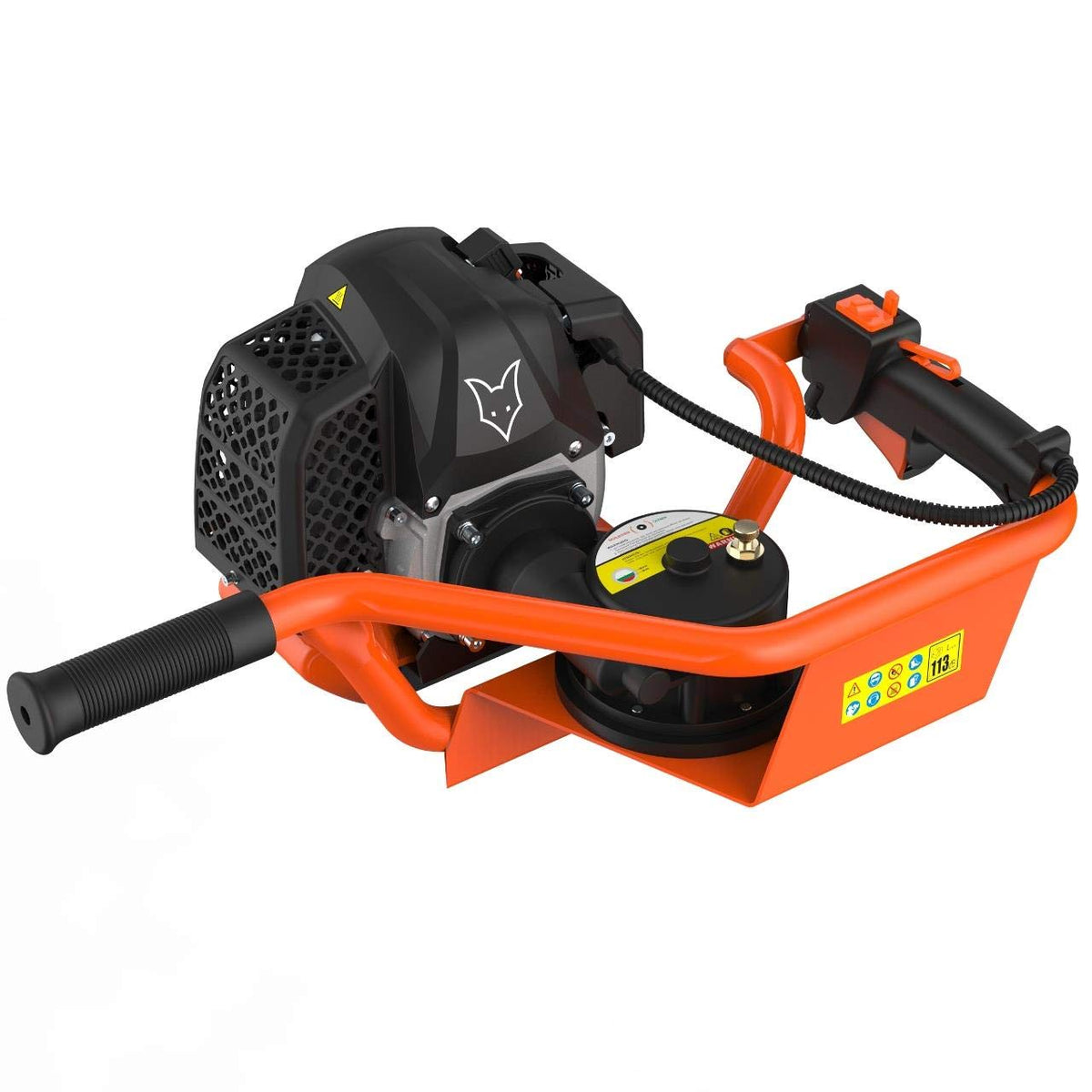 Tarière thermique FX-EB152 3 ch 52 cm³ avec 3 mèches 80 cm diamètres 100 150 et 200 mm châssis en acier