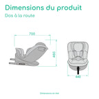 Siège auto pivotant 360° RevolveFix 360 i-Size 40 à 150 cm ISOFIX Top Tether harnais 5 points 6 inclinaisons 12 positions