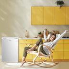 Réfrigérateur congélateur compact 113 L classe D congélateur 4 étoiles 16 L 35 dB 2 clayettes verre porte réversible blanc