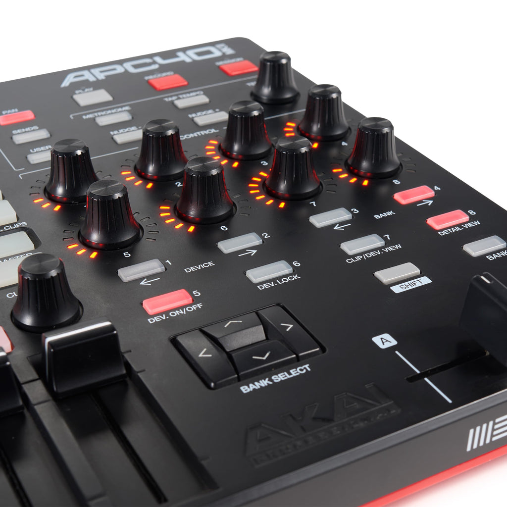 Contrôleur MIDI USB APC40 MKII 40 pads RGB 5 x 8 9 faders 8 molettes crossfader A/B Ableton Live Mac PC