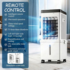 Climatiseur mobile 3 en 1 15 L refroidisseur d'air ventilateur humidificateur 65 W 3 vitesses télécommande minuterie