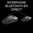 Intercom moto Bluetooth FREECOM 2X Duo 2 voies portée 800 m haut-parleurs 40 mm Bluetooth 5.2 lot de 2
