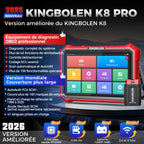 Valise Diagnostic Auto OBD2 KBLA04 Écran Tactile 8 Pouces Android 10 CAN FD DOIP Contrôle Bidirectionnel 42+ Fonctions Codage ECU
