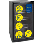 Réfrigérateur à boissons GPC1088 88 L 49 x 43 x 83 cm froid statique 3 clayettes réglables porte vitrée noire
