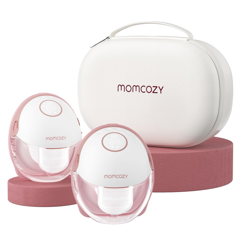 Tire-Lait Électrique Mains Libres M6 Lot de 2 Rouge Double Pompe Portable avec Système de Pompage Sans Fil et Design Compact