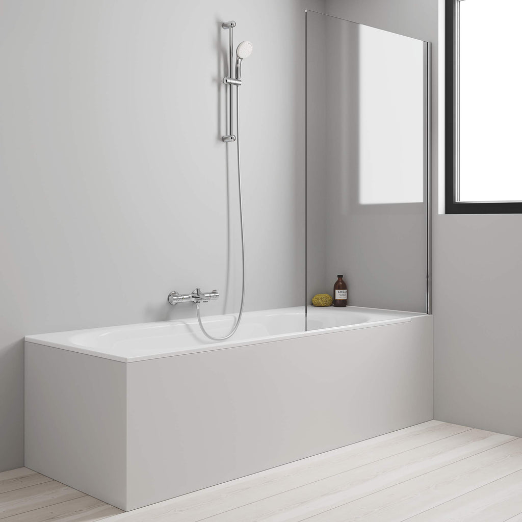 Mitigeur thermostatique bain douche Grohtherm 800 34569000 1/2 montage mural chromé 2 poignées débit 20 l/min
